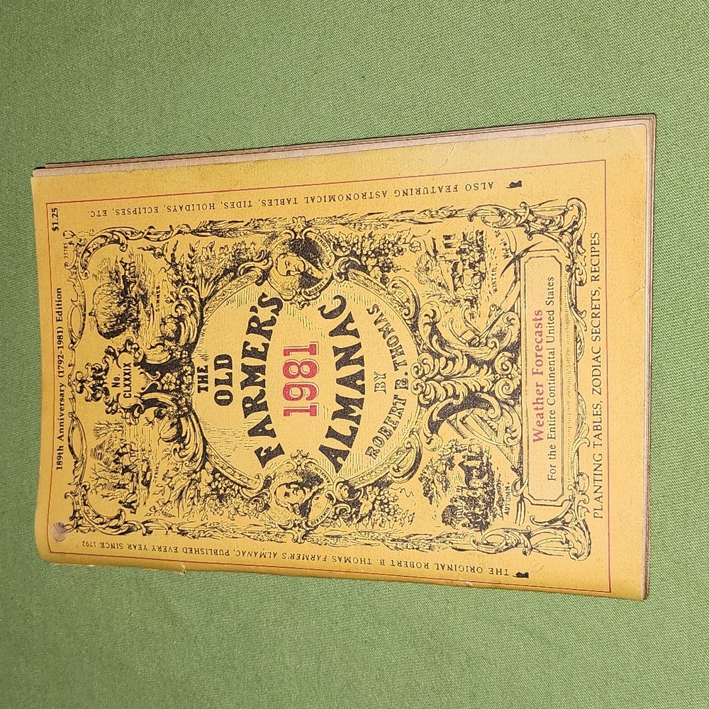 Vintage 1981 The Old Farmers Almanac Softcover Robert B. Thomas